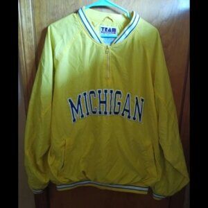 University of Michigan pullover Jacket Wolverines zip Stadium coat Mens XL